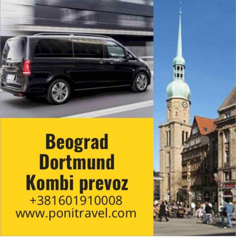 Kombi prevoz - Dortmund, Nemačka - putujte sa Poni Travel