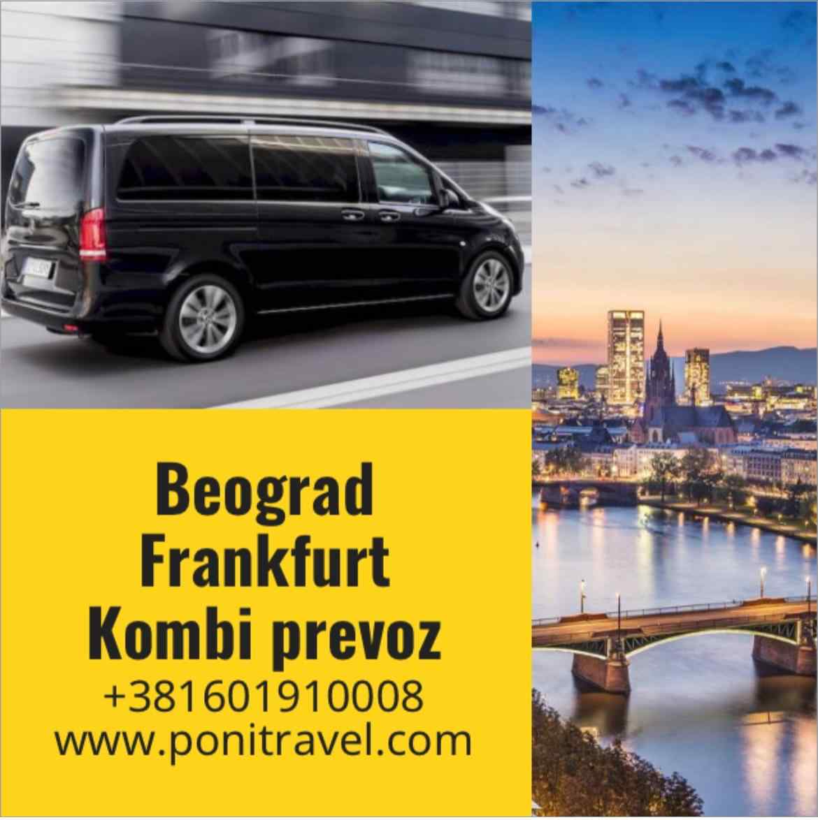 Kombi prevoz - Frankfurt, Nemačka - putujte sa Poni Travel