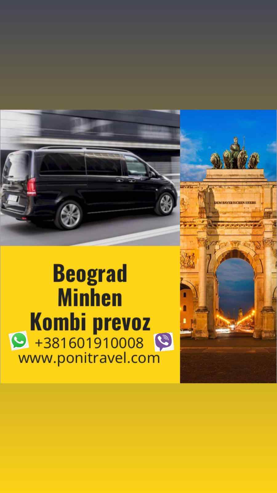 Kombi prevoz - Minhen, Nemačka - putujte sa Poni Travel